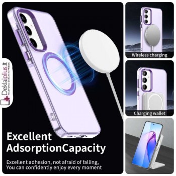 Smūgiams atsparus dėklas su magsafe - violetinis (Samsung A55 5G) Smūgiams atsparus dėklas su magsafe - violetinis (Samsung A55 5G)